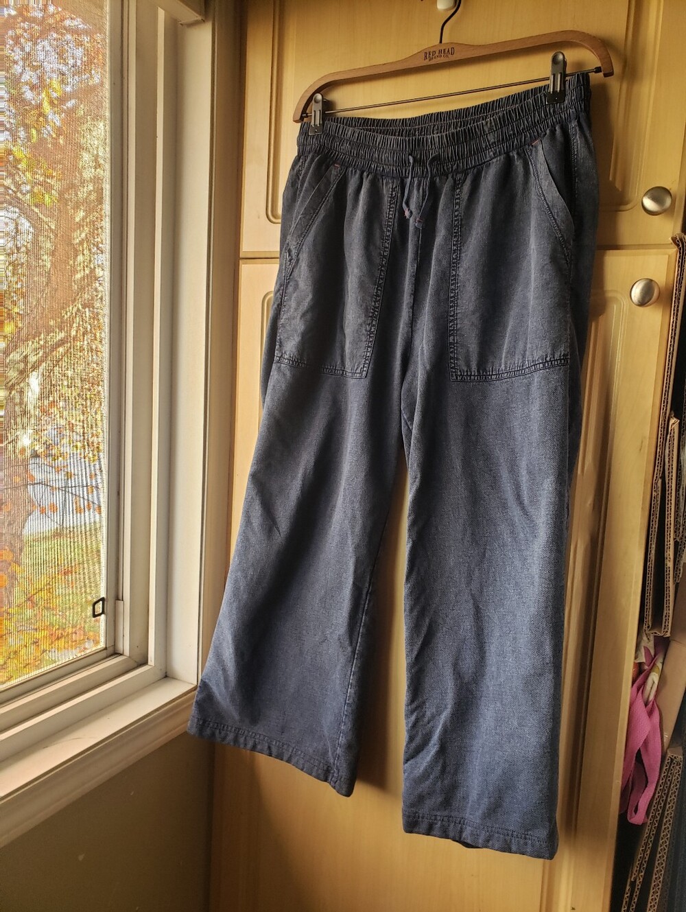 Women's Elastic-Waist Casual Pants - Slate Blue